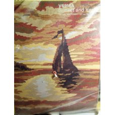 PATONS Quick Tapestry Kit, Sunset and Yacht VERY RARE 