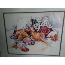 From The Heart Cross Stitch Seashells in the Sand 53921
