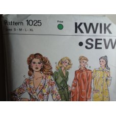 KWIK SEW Sewing Pattern 1025 