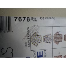 McCalls Sewing Pattern 7676 