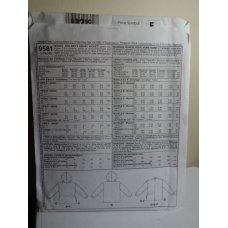 McCalls Sewing Pattern 9581 