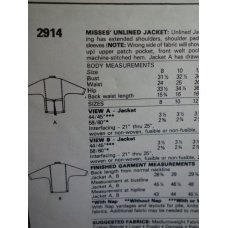 McCalls Sewing Pattern 2914 