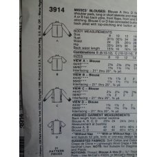 McCalls Sewing Pattern 3914 