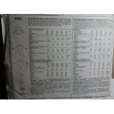 McCalls Sewing Pattern 3922 
