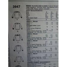 McCalls Sewing Pattern 3947 