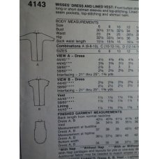 McCalls Sewing Pattern 4143 
