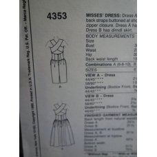 McCalls Sewing Pattern 4353 