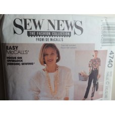McCalls Sewing Pattern 4740 