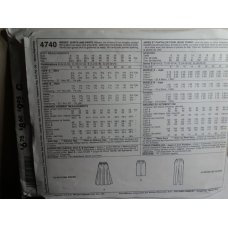 McCalls Sewing Pattern 4740 