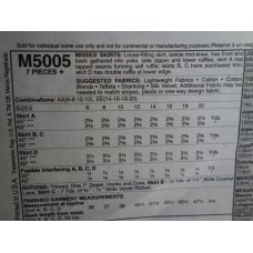 McCalls Sewing Pattern 5005 