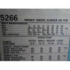 McCalls Sewing Pattern 5266 