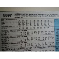 McCalls Sewing Pattern 5597 