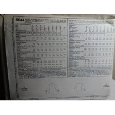 McCalls Sewing Pattern 5644 