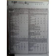 McCalls Sewing Pattern 6304 