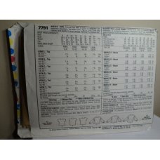 McCalls Sewing Pattern 7791 