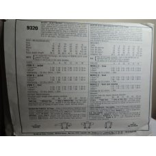 McCalls Sewing Pattern 9320 