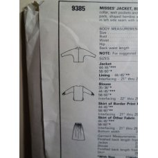 McCalls Sewing Pattern 9385 