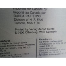 BURDA Sewing Pattern 5621 