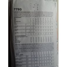 Simplicity Sewing Pattern 7793 