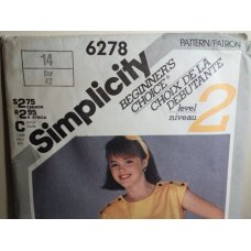 Simplicity Sewing Pattern 6278 